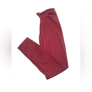 Burgundy skinny jeans